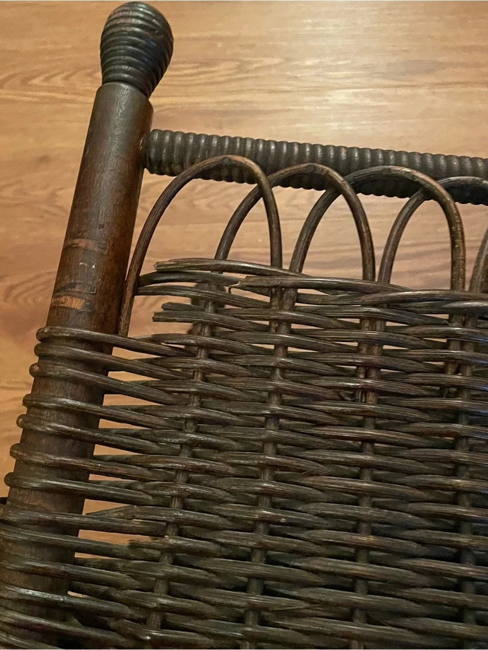 Vintage Wicker & Rattan Magazine Rack Holder Canterbury Boho Chic Mid Century